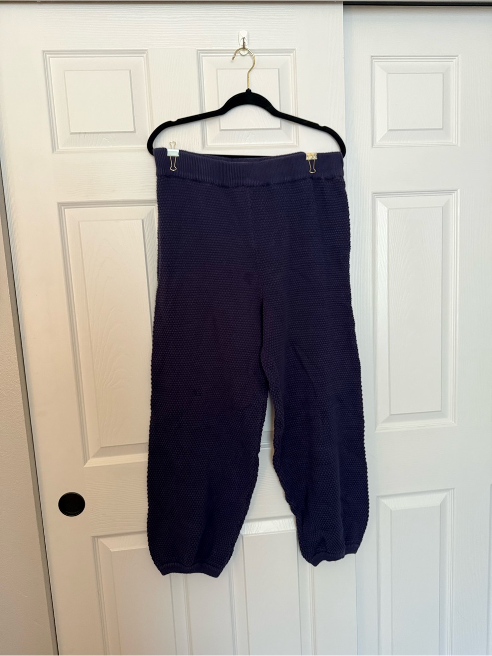 Free People Navy Knit Wide-Leg Joggers & Cardigan Set - Picture 6 of 7
